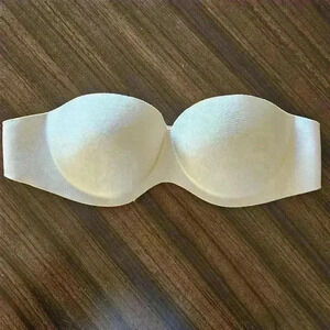 Nude Soft Cup Wireless Strapless Adjustable Band Padded T-shirt bra sz D
